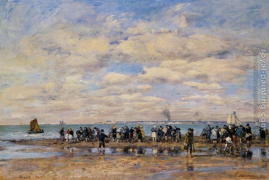Eugene Boudin : Trouville, the Beach at Low Tide